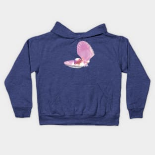 Beautiful Pink Pearl In A Shell Kids Hoodie